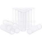 Transparent Plastic Bead Containers, with Hinged Lids, Flip Cover, Column, White, 8.8x2.5cm, Inner Diameter: 2.3cm(CON-WH0074-69)
