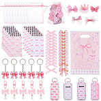 DIY Jewelry Making Kits, Including Polyester Alligator Hair Clips, Paper Notebooks, Synthetic Rubber Keychains, Pink, 105x60x2mm(DIY-DC0004-33)
