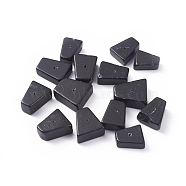 Natural Obsidian Beads, Trapezoid, 17.5~22.5x14~20x7~10mm, Hole: 0.8~1mm(G-G782-02)