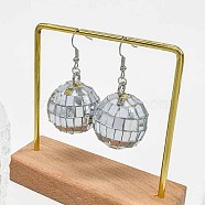 Stainless Steel Mirror Ball Earrings for Women(FJ2420-4)