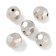 CCB Plastic Beads, Round, Faceted, 15.5x15mm, Hole: 2.5mm(ALUM-U001-01B-07)