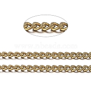 Brass Twisted Chains, Curb Chains, Diamond Cut, Soldered, Faceted, with Spool, Oval, Lead Free & Cadmium Free, Antique Bronze, 1.5x1x0.35mm, about 301.83 Feet(92m)/roll(CHC-S109-AB)