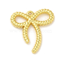 304 Stainless Steel Pendants, Bowknot Charm, Real 18K Gold Plated, 29x28x3mm, Hole: 1.4mm(STAS-Q322-28G-06)