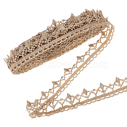 Polyester Hollow Lace Trim, Garment Accessories, Dark Khaki, 1 inch(26mm)(OCOR-WH0079-07)