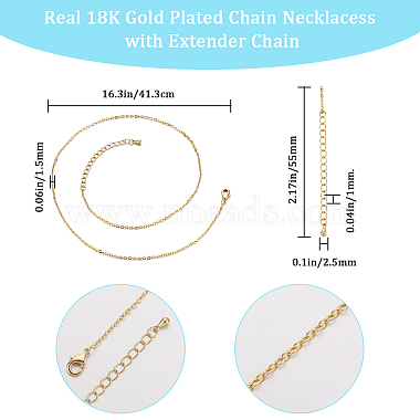 6Pcs Brass Cable Chain Necklaces Set for Men Women(KK-BBC0009-65)-2