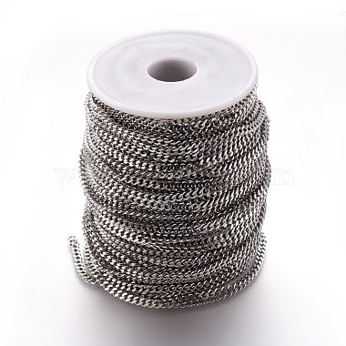 304 Stainless Steel Twisted Chains Curb Chain(CHS-R001-1.0mm)-2