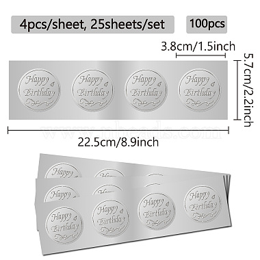 Custom Round Silver Foil Embossed Picture Stickers(DIY-WH20008-003)-2