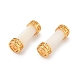 Brass Pave White Shell Beads(KK-D113-03G)-2