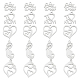 Elite 20Pcs 5 Style Mother's Day 201 Stainless Steel & 304 Stainless Steel Pendants(STAS-PH0003-97)-1