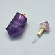 Faceted Natural Amethyst Openable Perfume Bottle Pendants(G-E556-12F)-3