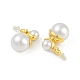 Round Brass Dangle Stud Earrings(EJEW-Q391-25G)-3