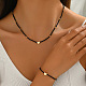 Glass & CCB Plastic Beaded Necklaces & Bracelets Sets(FS-WGA4156-02)-1
