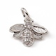 Brass Micro Pave Cubic Zirconia Charms(ZIRC-F132-40P)-1