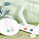 5Pcs 5 Color Dry Flower Pressed Glass Pendant Necklaces Set with Snake Chains(NJEW-UN0001-38)-2