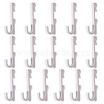 Plastic Mesh Sheet Hook, White, 71x7x29.5mm(FIND-WH0149-32A-01)