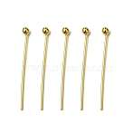 Brass Ball Head Pins, Golden, 20x0.5mm, 24 Gauge, Head: 2mm, about 590pcs/50g(X-KK-R020-04G)