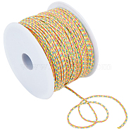 Polyester Cord, for Jewelry Making, Yellow, 2mm, about 27.34 Yards(25m)/Roll(OCOR-WH0067-66A)