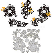 Musical Note Carbon Steel Cutting Dies Stencils, for DIY Scrapbooking, Photo Album, Decorative Embossing Paper Card, Stainless Steel Color, 138x118x0.8mm(DIY-WH0309-1330)