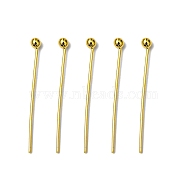 Brass Ball Head Pins, Cadmium Free & Lead Free, Golden, 20x0.5mm, 24 Gauge, Head: 2mm, about 590pcs/50g(X-KK-R020-04G)