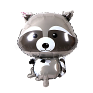 Animal Theme Aluminum Balloon, for Party Festival Home Decorations, Raccoon Pattern, 650x480mm(ANIM-PW0004-07E)