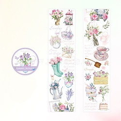 DIY Scrapbook Decorative Adhesive Tapes, Heart Florist Series, Flower, 50mm(PW-WG81B76-03)