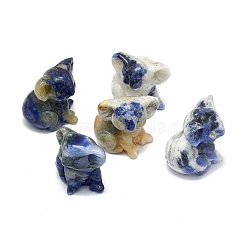 Natural Sodalite Sculpture Display Decorations, for Home Office Desk, Koala, 24~27x26~30.5x29~30mm(G-F719-57B)