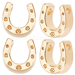 24Pcs Brass Charms, Horseshoe, Real 18K Gold Plated, 7x7x3mm, Hole: 1.5mm(KK-BBC0008-47)