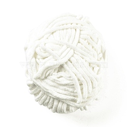 Soft Crocheting Yarn, Thick Knitting Yarn for Scarf, Bag, Cushion Making, Floral White, 7~8mm, 65.62 yard(60m)/roll(OCOR-G009-03G)