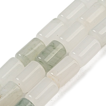 Natural Jade Beads Strands, Column, 10x6mm, Hole: 0.8mm, about 40pcs/strand, 15.67''(39.8cm)