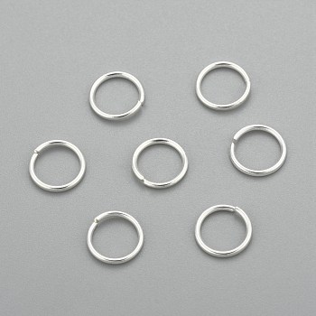 304 Stainless Steel Jump Rings, Open Jump Rings, Silver, 19 Gauge, 8x0.9mm, Inner Diameter: 6.2mm