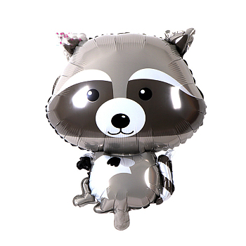 Animal Theme Aluminum Balloon, for Party Festival Home Decorations, Raccoon Pattern, 650x480mm