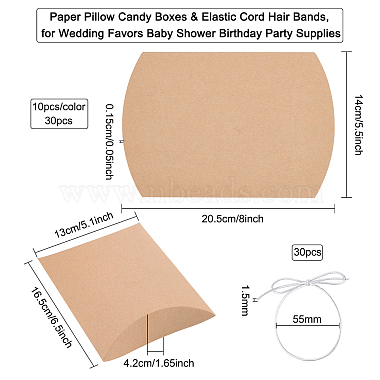 Paper Pillow Candy Boxes & Elastic Cord Hair Bands
(CON-BC0006-78)-2