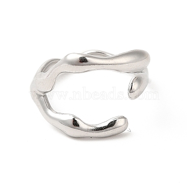 Non-Tarnish 304 Stainless Steel Cuff Finger Ring(RJEW-E063-32P)-2