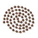 rond plat en acrylique de style artisanal fait à la main avec des chaînes de perles en forme de cœur(AJEW-JB01168)-1