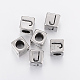 304 Stainless Steel Large Hole Letter European Beads(STAS-H428-01AS-J)-1