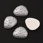 Space Theme Opaque Resin Cabochons, Gray, Meteorite Pattern, 29.5x23x11mm(RESI-WH0029-23G-04)