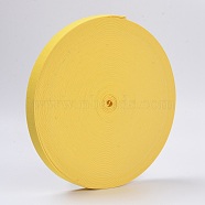 Colored Flat Elastic Rubber Band, Webbing Garment Sewing Accessories, Gold, 25mm, about 43.74 yards(40m)/roll(EC-WH0002-21)