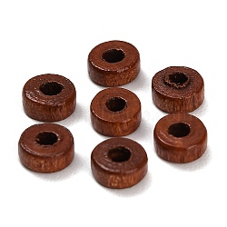 Maple Wood Beads, Flat Round, Camel, 8x4mm, Hole: 3mm(WD-CBA7A54-05C)