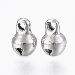 304 Stainless Steel Bell Charms, Stainless Steel Color, 8x5x5mm, Hole: 1.2mm(STAS-K154-A-51P)