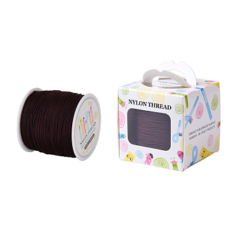 Nylon Thread, Coconut Brown, 0.8mm, about 98.43yards/roll(90m/roll)