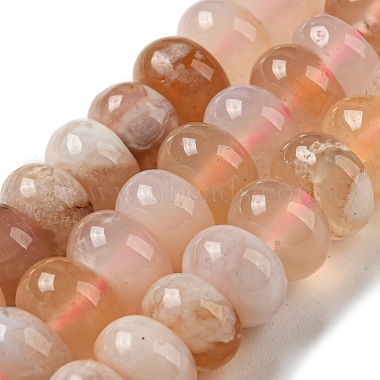 Rondelle Cherry Blossom Agate Beads
