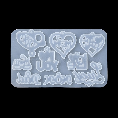 Moules en silicone pour pendentif cœur et mot amour(SIMO-Q001-02D)-4