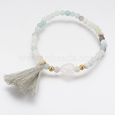Cotton Thread Tassel Charm Bracelets(BJEW-JB03544)-2
