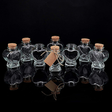 DIY Heart Shape Transparent Glass Bottles Kits(AJEW-BC0006-04)-6