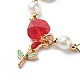 Alloy Enamel Rose of Life Charm Bracelet(BJEW-JB08671)-4