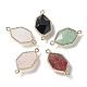 Natural Mixed Gemstone Connector Charms(G-C087-02G-A)-1