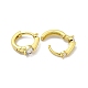 Brass Micro Pave Cubic Zirconia Hoop Earring(EJEW-C088-07B-G)-2