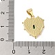 Rack Plating Brass & Cubic Zirconia Shell Pendants(KK-S372-17G)-3