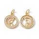 Rack Plating Brass Micro Pave Clear Cubic Zirconia Pendants(ZIRC-C040-04G)-1