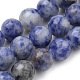 Natural Brazil Blue Spot Jasper Beads Strands(X-G-S259-36-8mm)-1